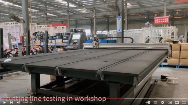 วิดีโอ: เครื่องตัดกระจกอัตโนมัติ CNC, โต๊ะตัดกระจก